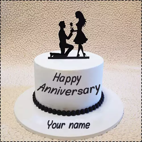 Happy 1st Anniversary Cake With Name